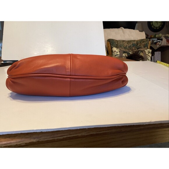 great american leatherworks purse orange/rust w/tassel zipper - Picture 6 of 8